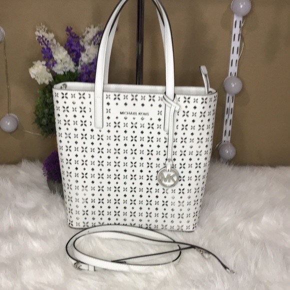 MMK Leather Lasercut Embellished Tote - Picture 13 of 13